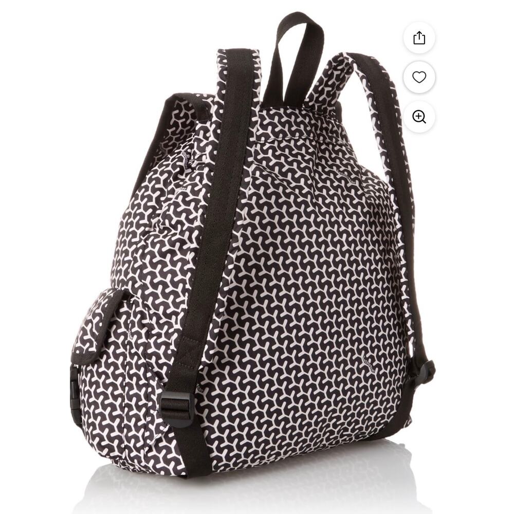 LeSportsac‎ Voyager Backpack Peppercorn Black White Geometric Travel Minimalist - Picture 3 of 15